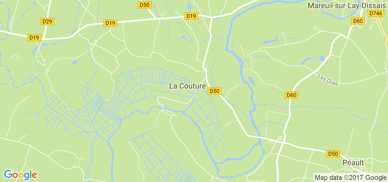 map de la ville de La Couture