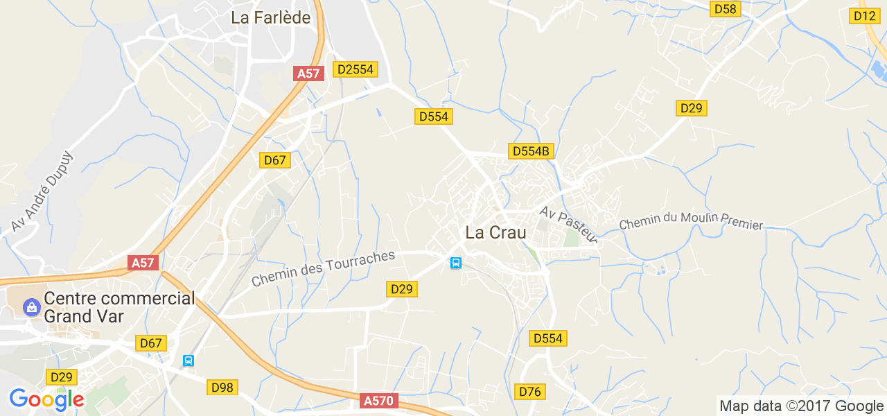 map de la ville de La Crau