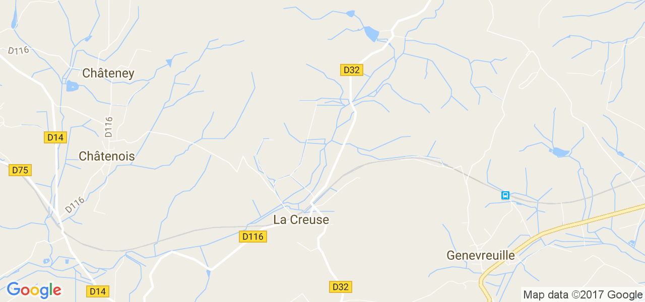 map de la ville de La Creuse