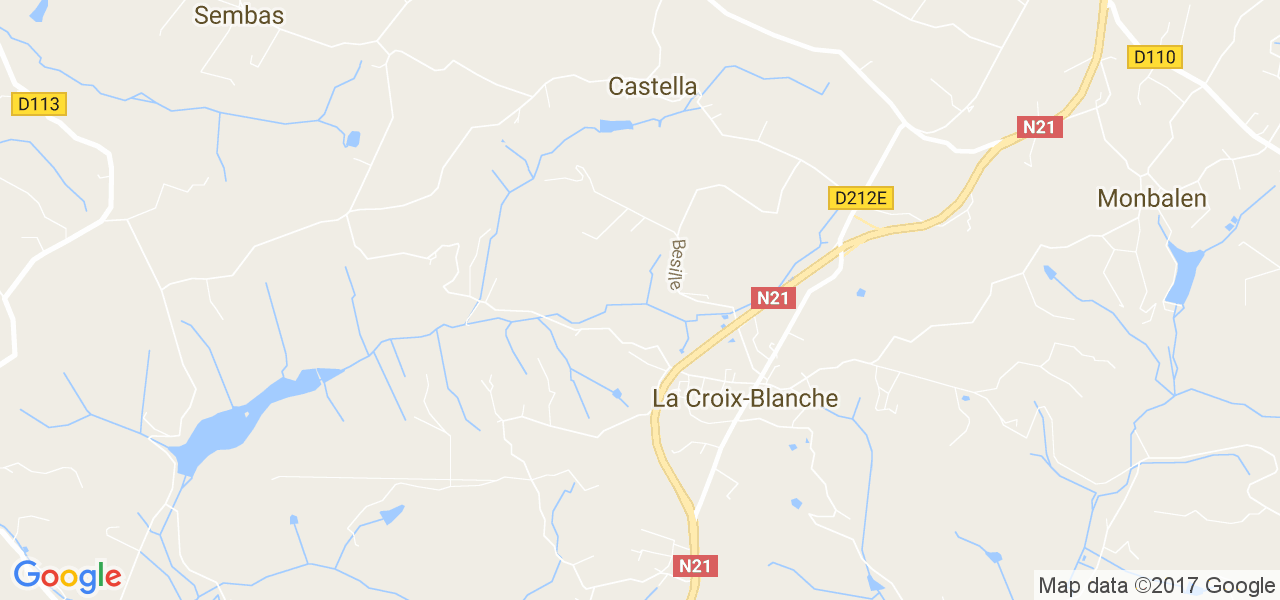 map de la ville de La Croix-Blanche