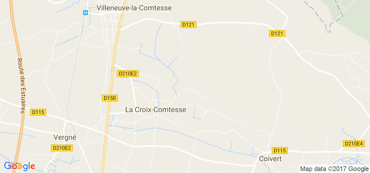 map de la ville de La Croix-Comtesse