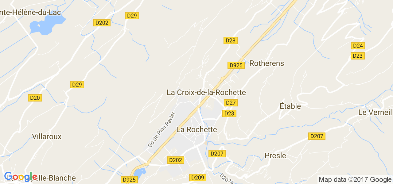 map de la ville de La Croix-de-la-Rochette