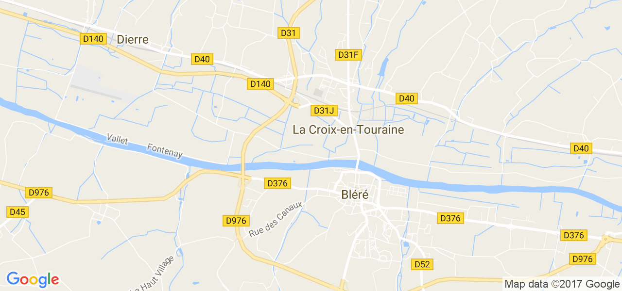 map de la ville de La Croix-en-Touraine