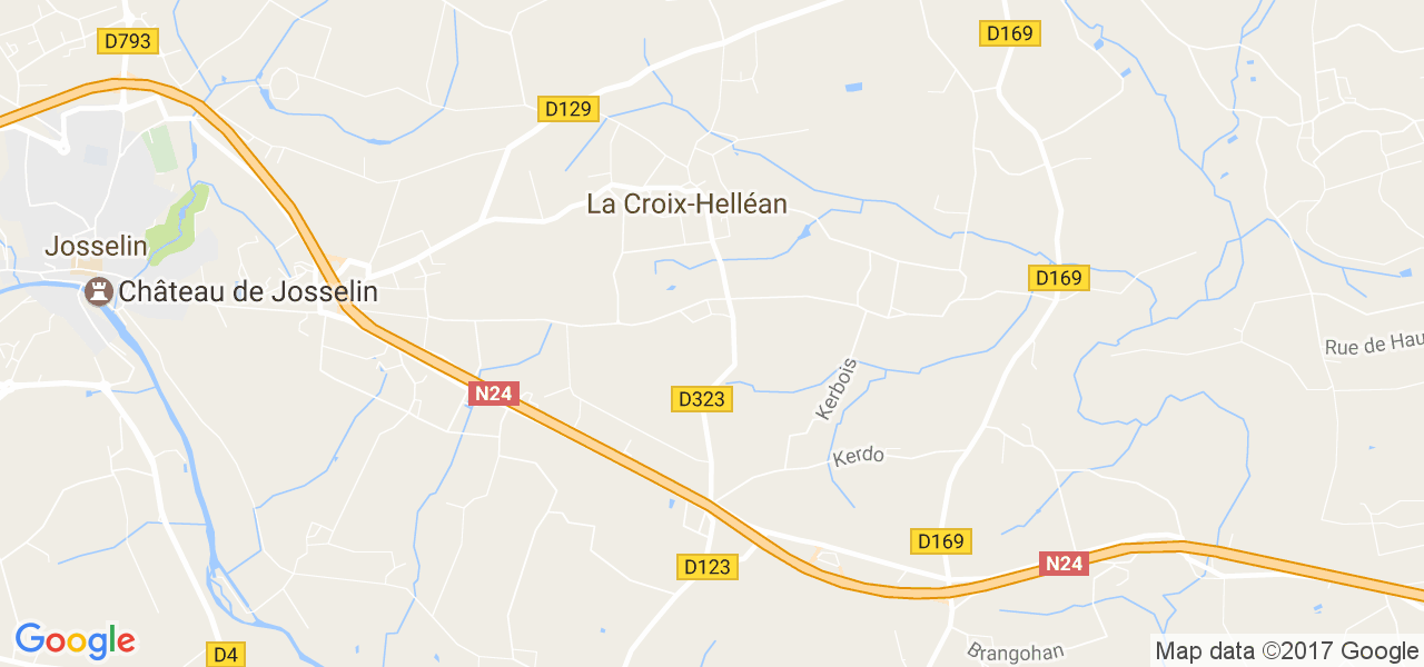 map de la ville de La Croix-Helléan