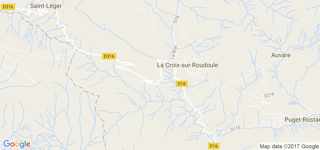 map de la ville de La Croix-sur-Roudoule