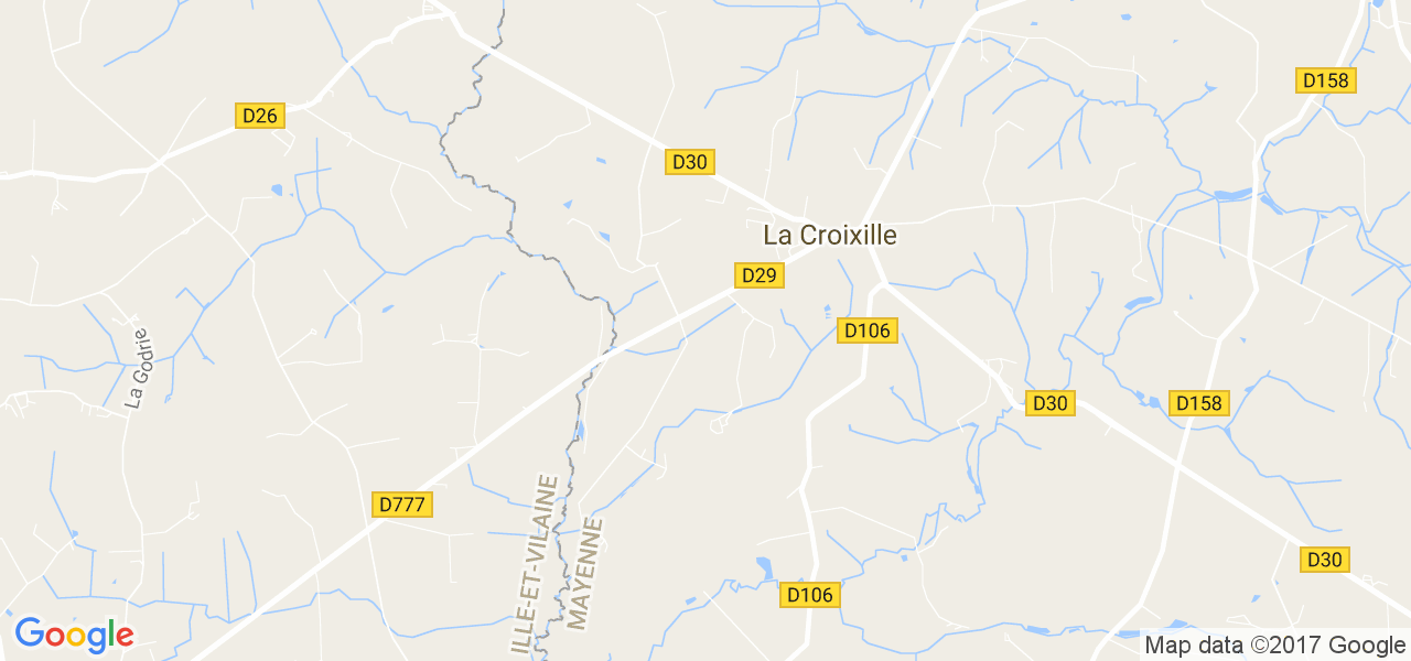 map de la ville de La Croixille