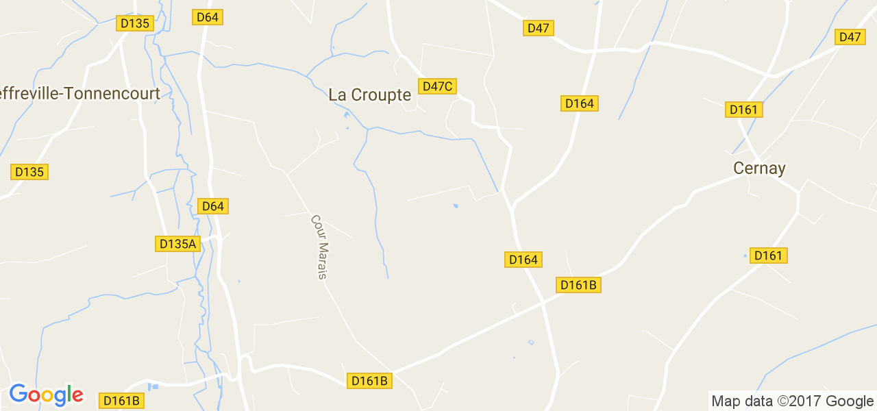 map de la ville de La Croupte