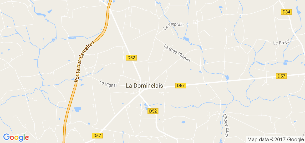 map de la ville de La Dominelais