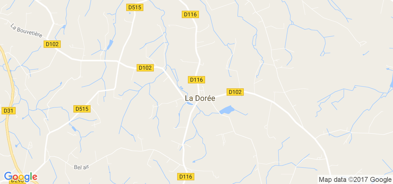 map de la ville de La Dorée