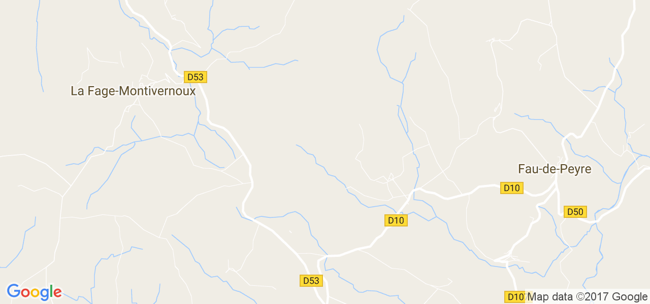 map de la ville de La Fage-Montivernoux