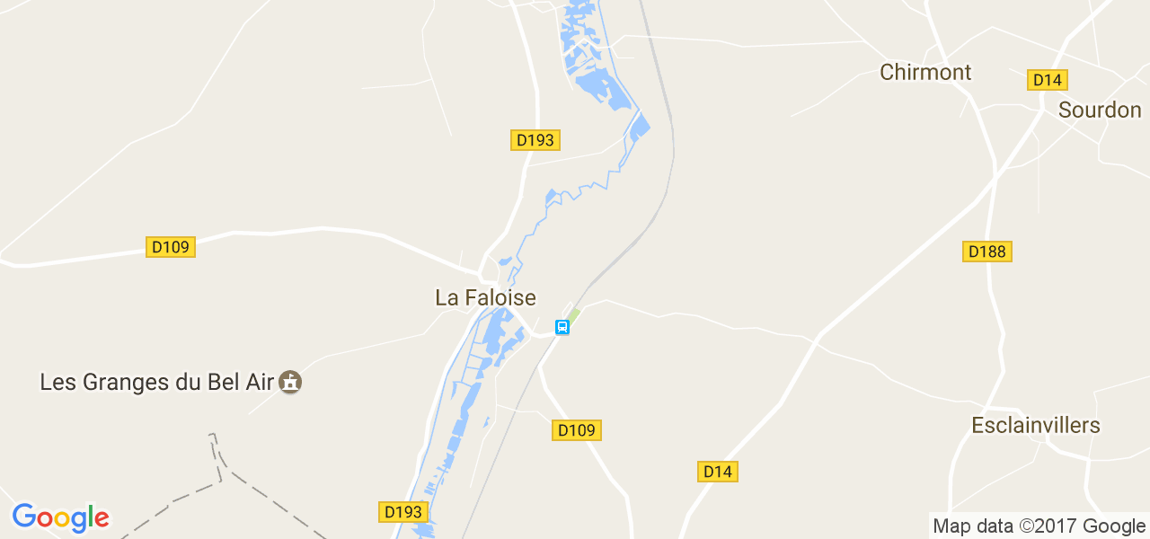 map de la ville de La Faloise