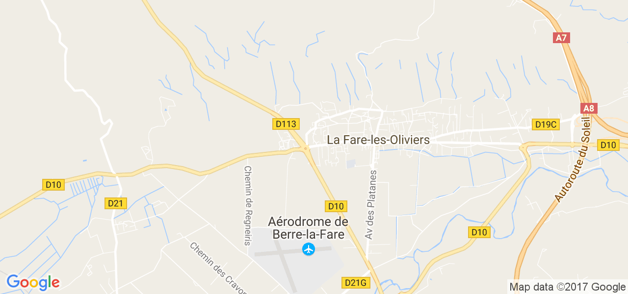 map de la ville de La Fare-les-Oliviers