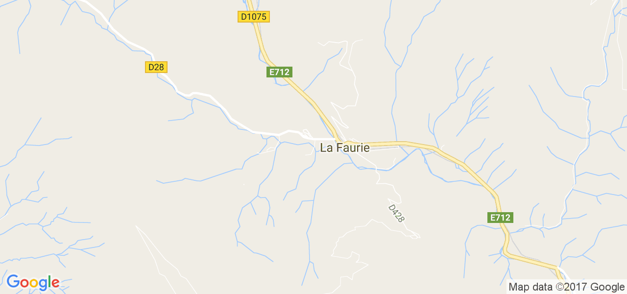 map de la ville de La Faurie