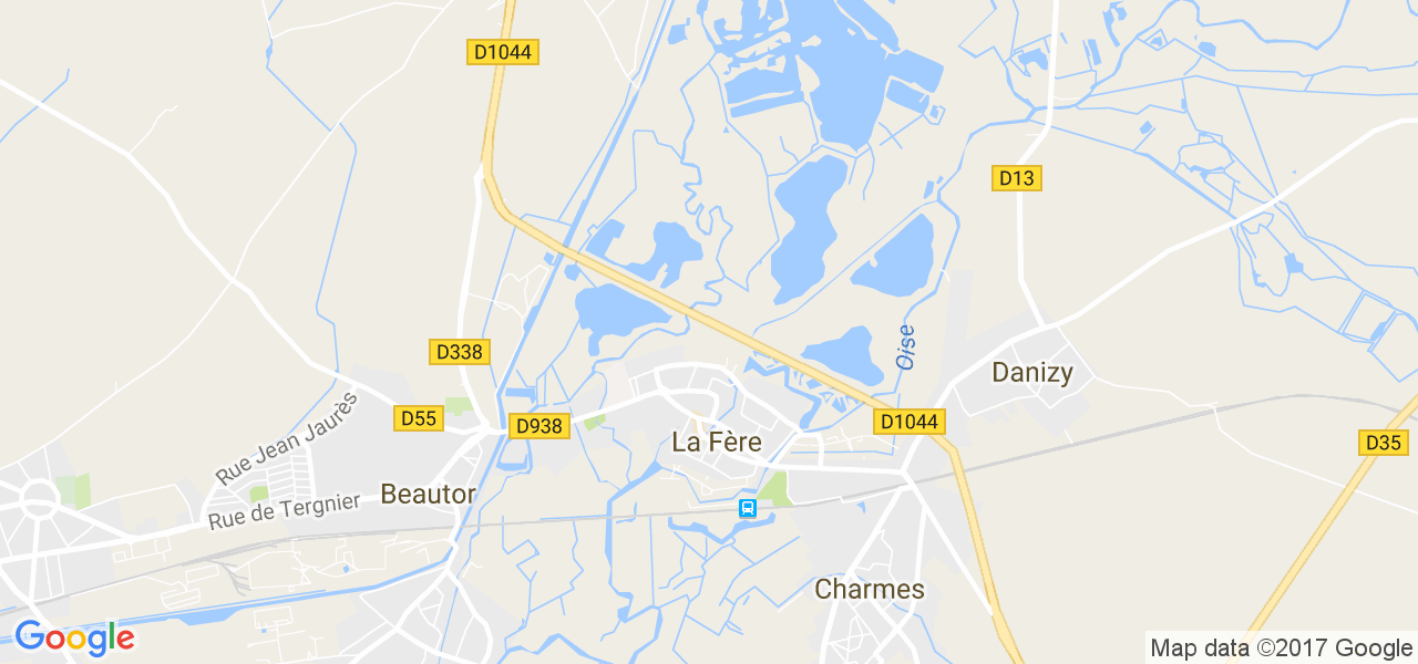 map de la ville de La Fère