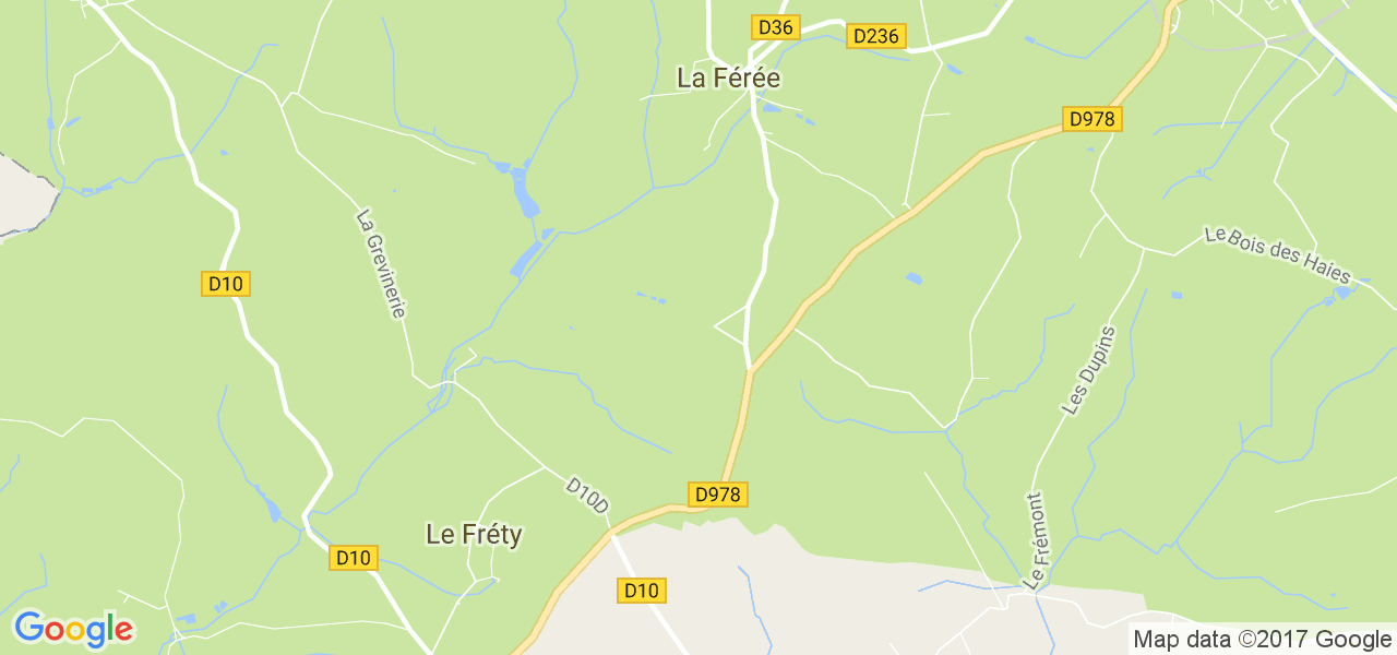 map de la ville de La Férée