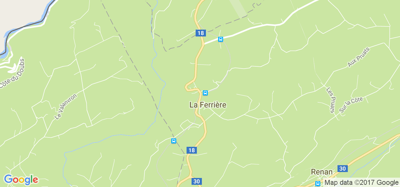 map de la ville de La Ferrière