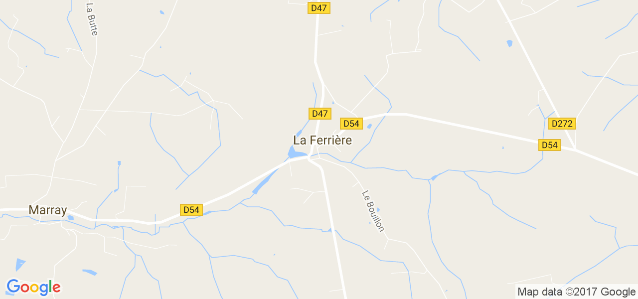 map de la ville de La Ferrière