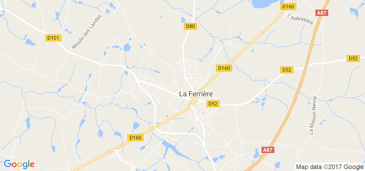 map de la ville de La Ferrière