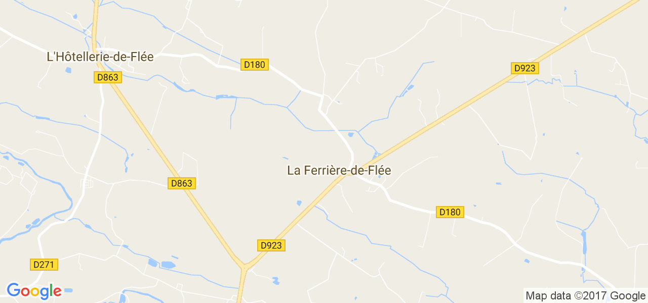 map de la ville de La Ferrière-de-Flée