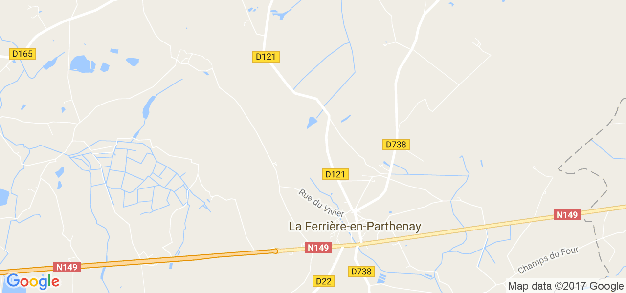 map de la ville de La Ferrière-en-Parthenay