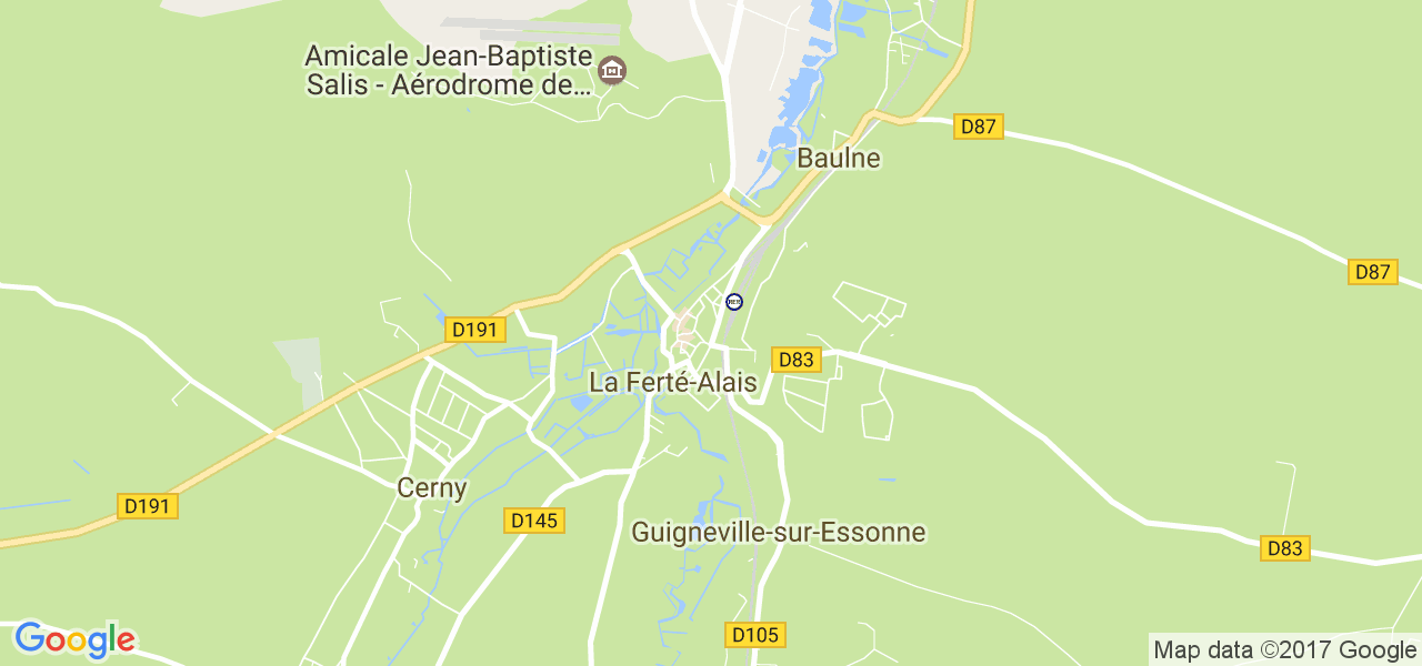 map de la ville de La Ferté-Alais