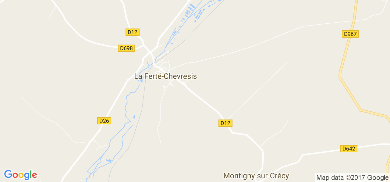 map de la ville de La Ferté-Chevresis