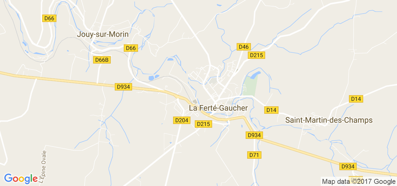 map de la ville de La Ferté-Gaucher