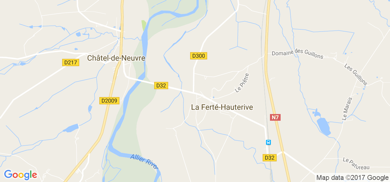 map de la ville de La Ferté-Hauterive