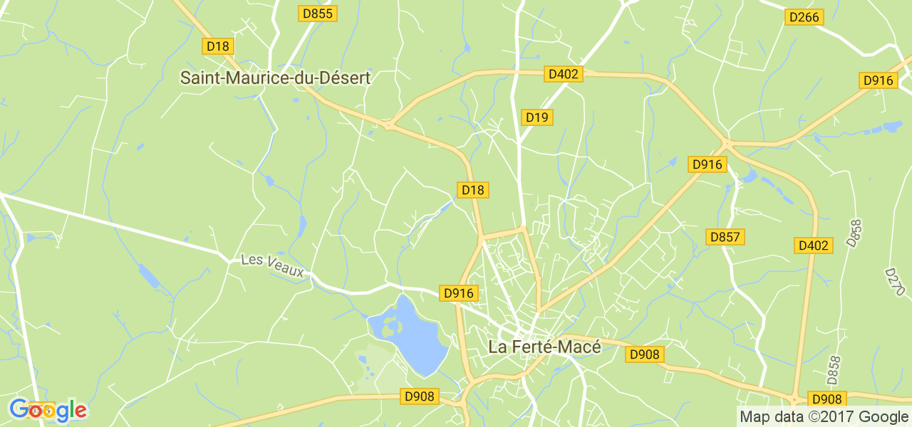 map de la ville de La Ferté-Macé