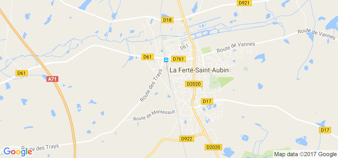 map de la ville de La Ferté-Saint-Aubin