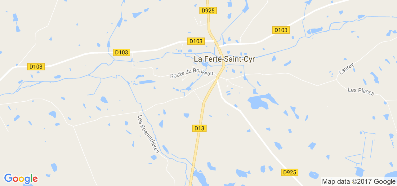 map de la ville de La Ferté-Saint-Cyr