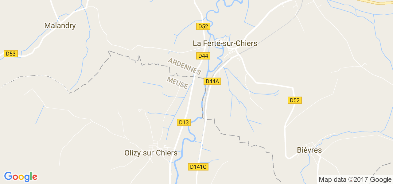 map de la ville de La Ferté-sur-Chiers