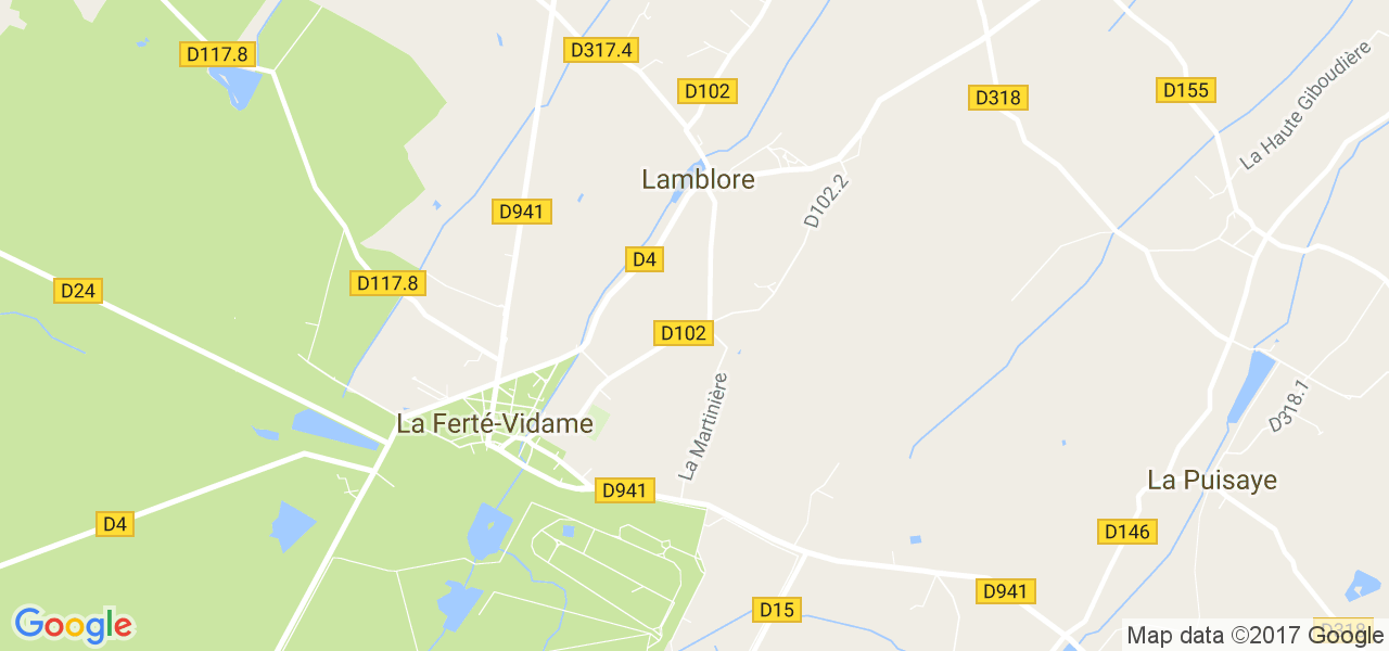 map de la ville de La Ferté-Vidame