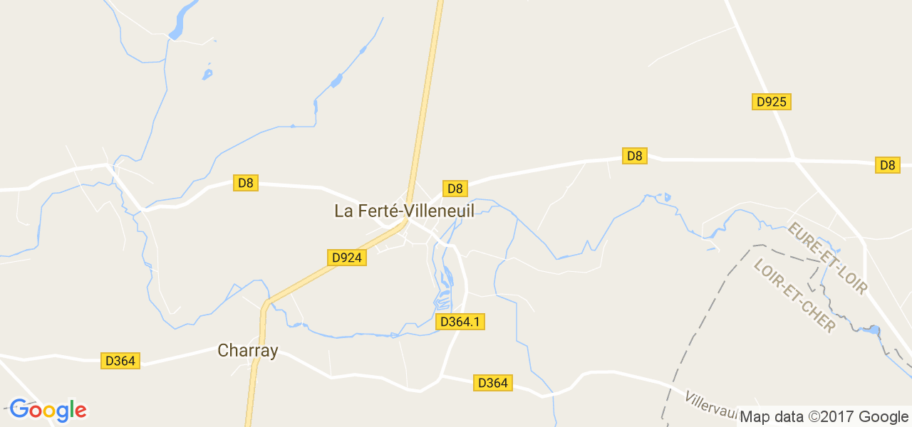 map de la ville de La Ferté-Villeneuil