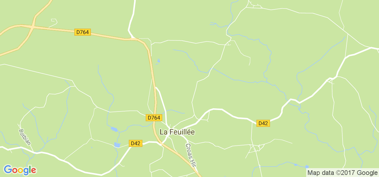 map de la ville de La Feuillée