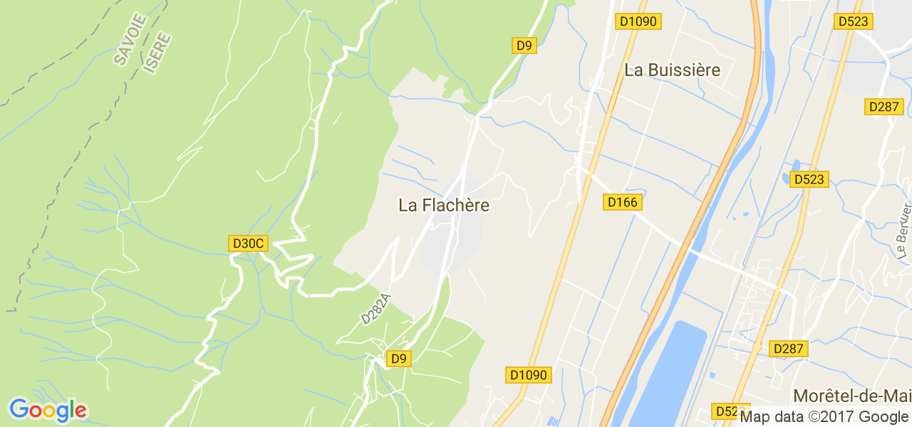 map de la ville de La Flachère