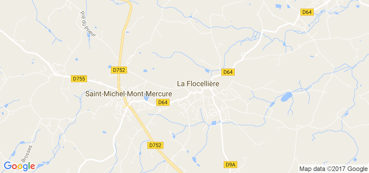 map de la ville de La Flocellière