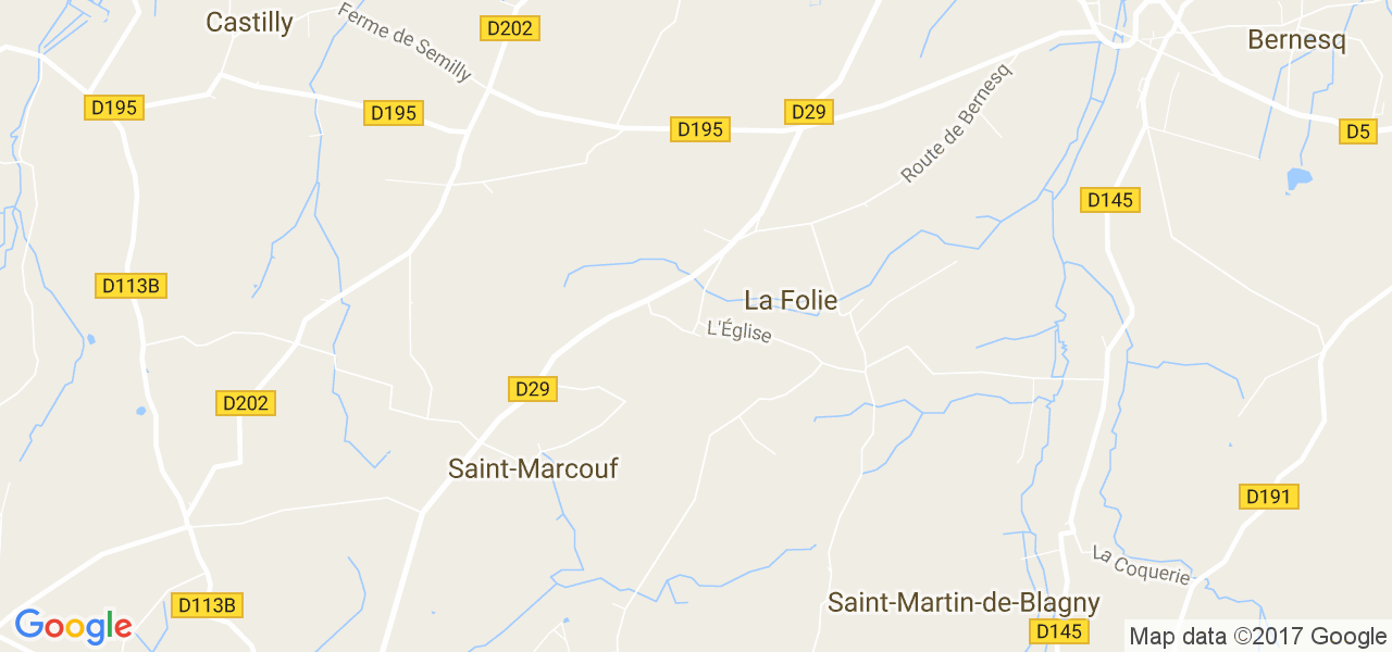 map de la ville de La Folie