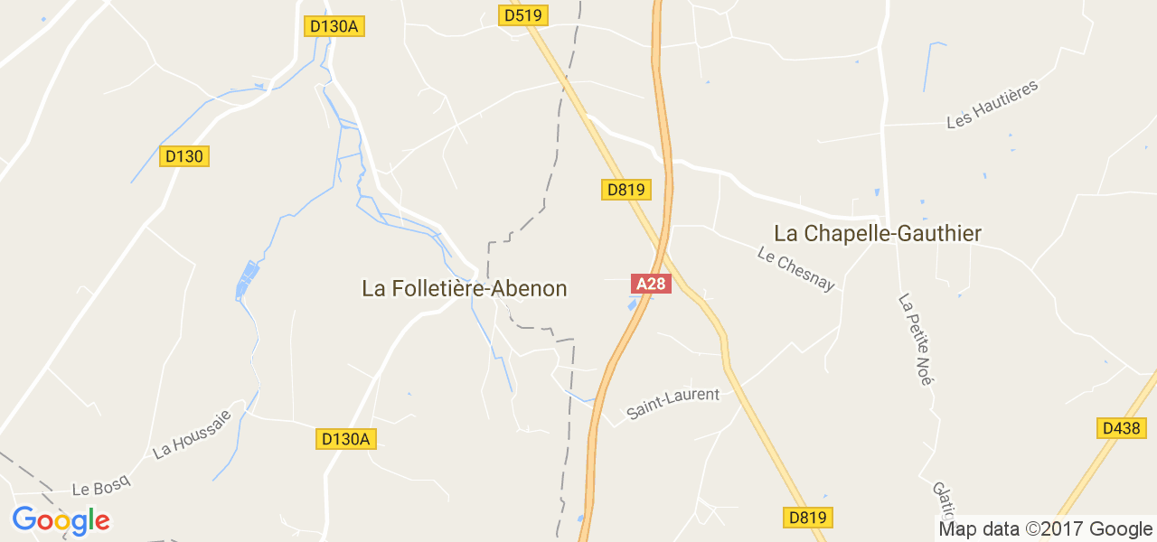 map de la ville de La Folletière-Abenon