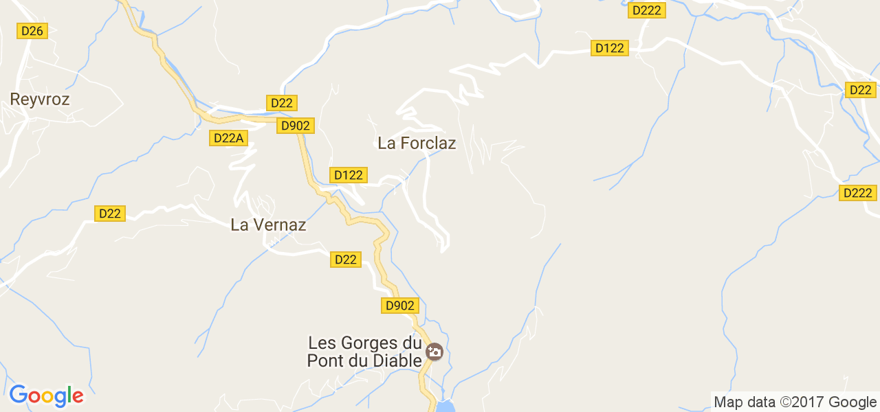 map de la ville de La Forclaz