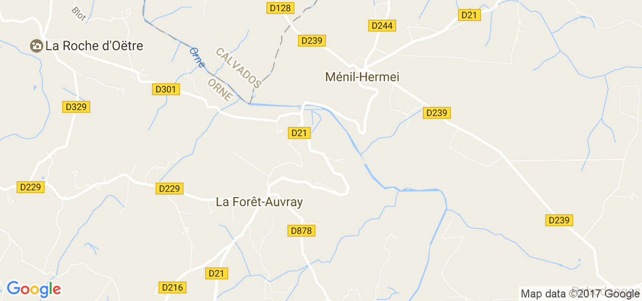 map de la ville de La Forêt-Auvray