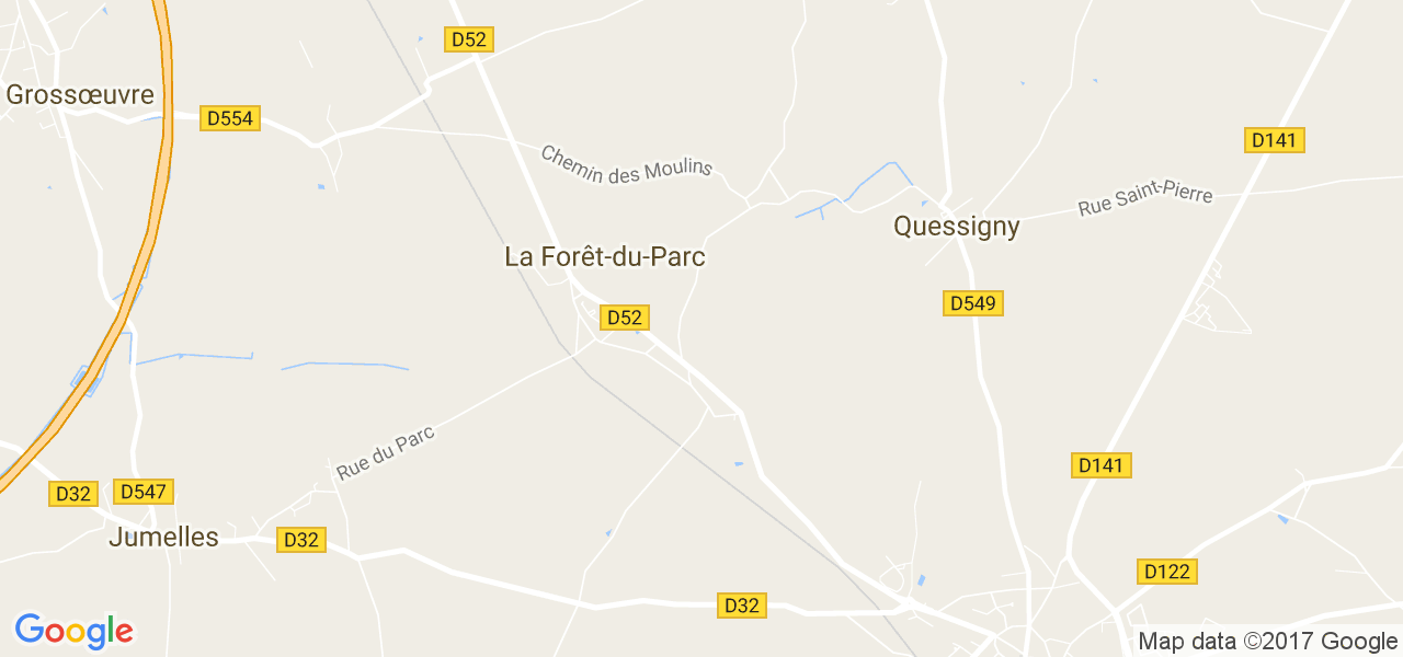 map de la ville de La Forêt-du-Parc