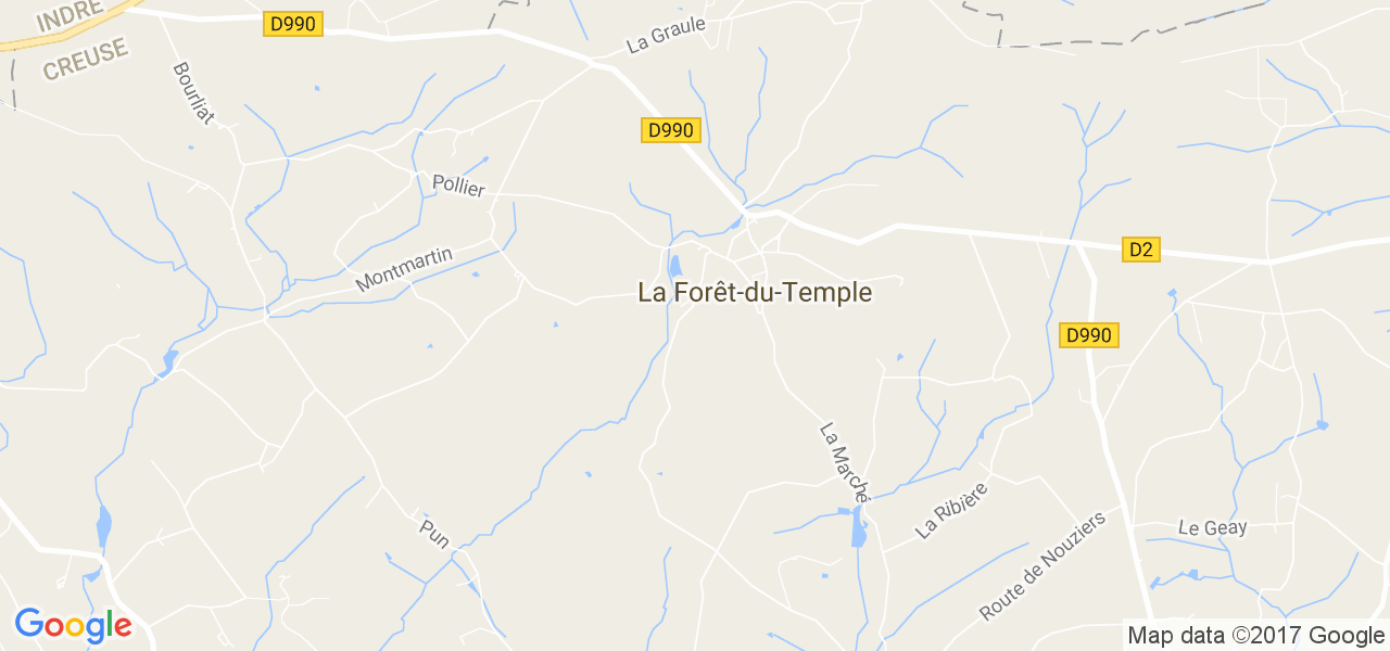 map de la ville de La Forêt-du-Temple