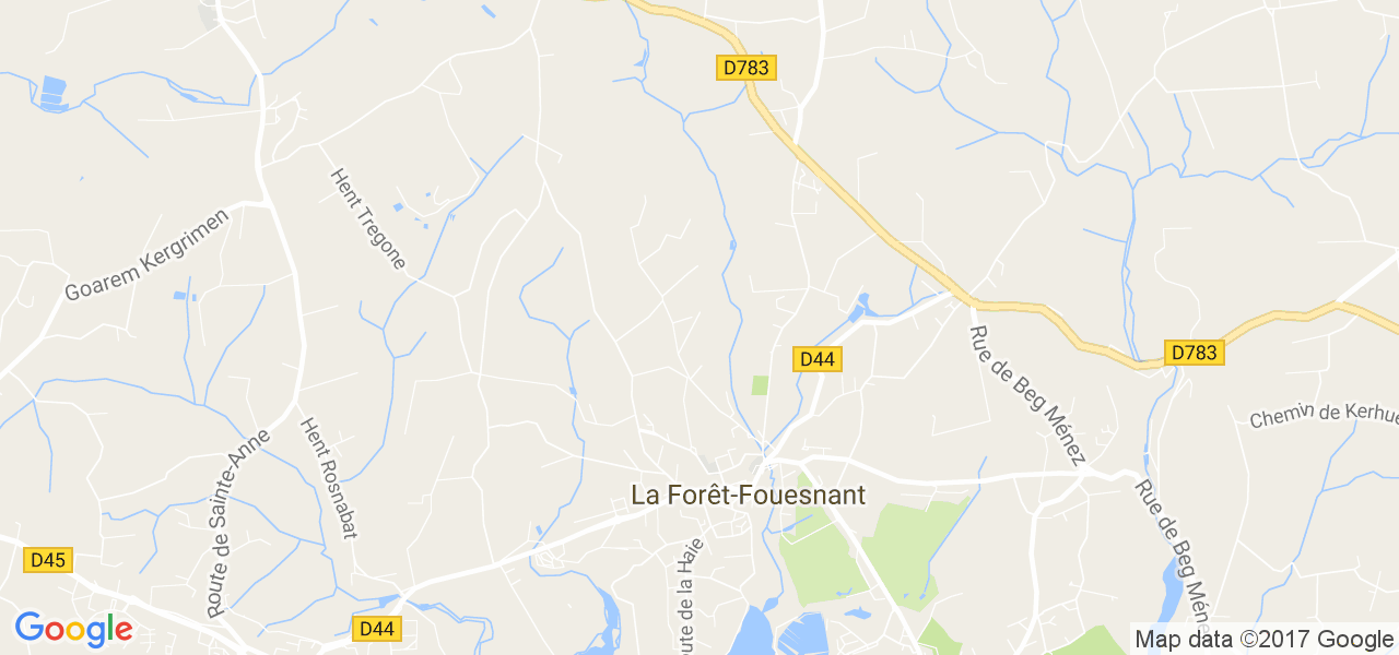 map de la ville de La Forêt-Fouesnant