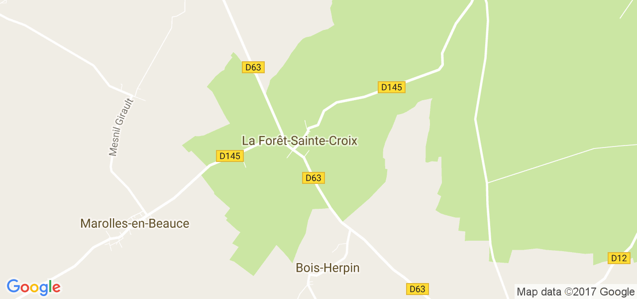 map de la ville de La Forêt-Sainte-Croix