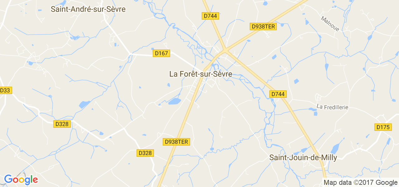 map de la ville de La Forêt-sur-Sèvre