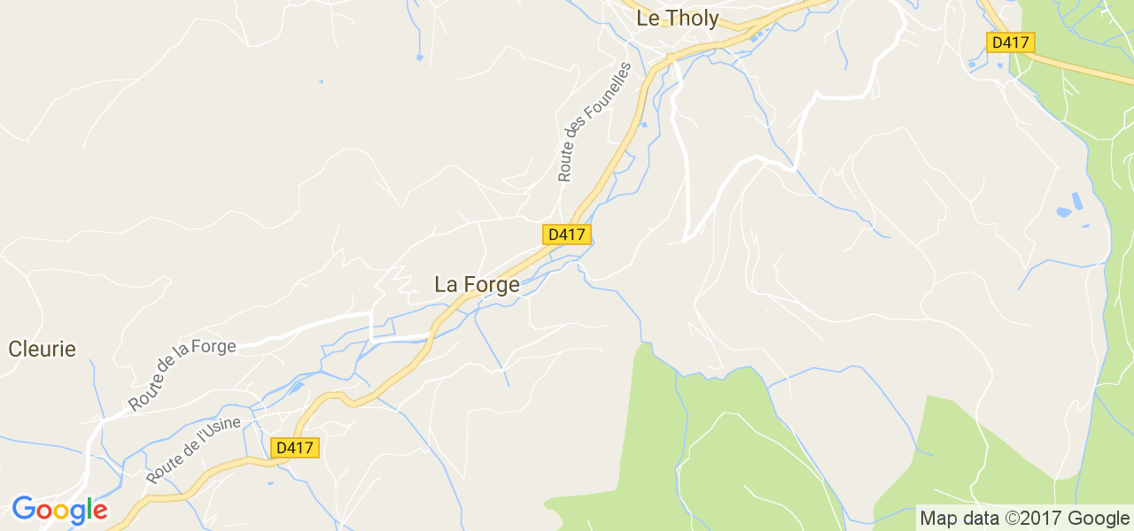 map de la ville de La Forge