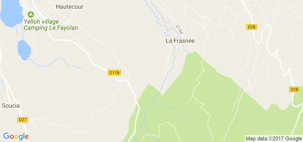 map de la ville de La Frasnée