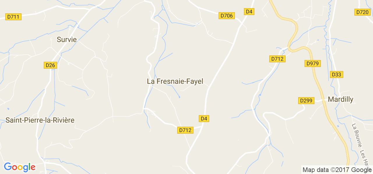 map de la ville de La Fresnaie-Fayel