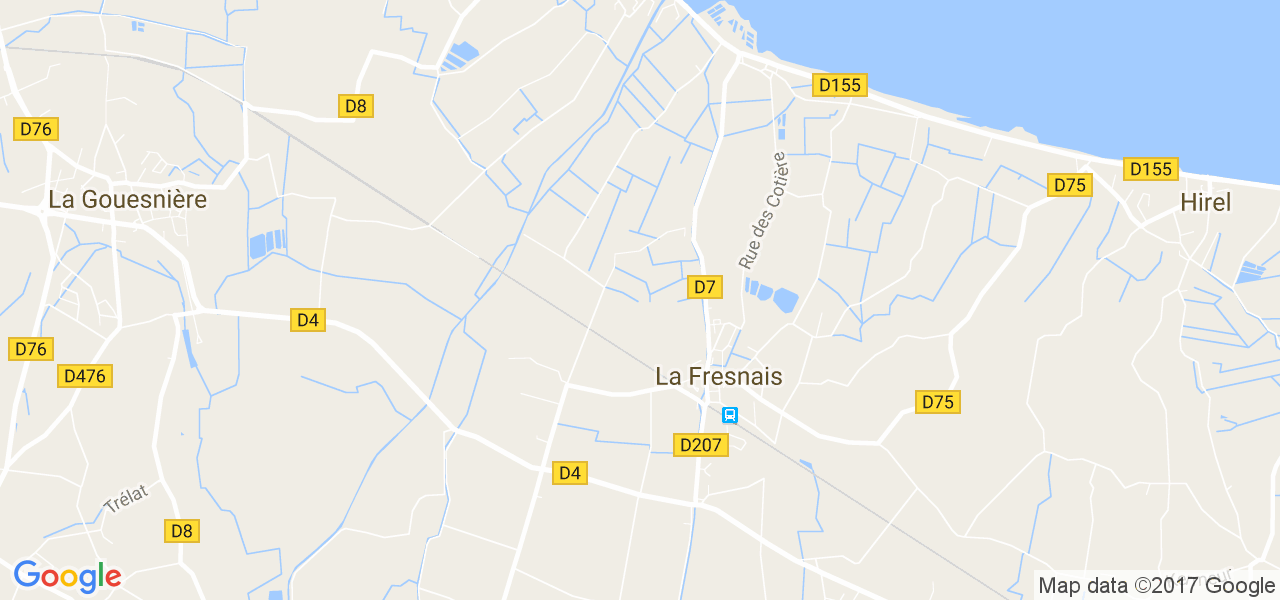 map de la ville de La Fresnais